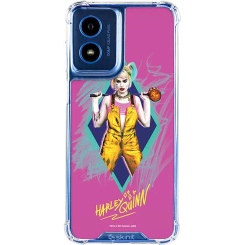 DC Comics Fierce Harley Quinn Moto G 5G (2024) Clear Case
